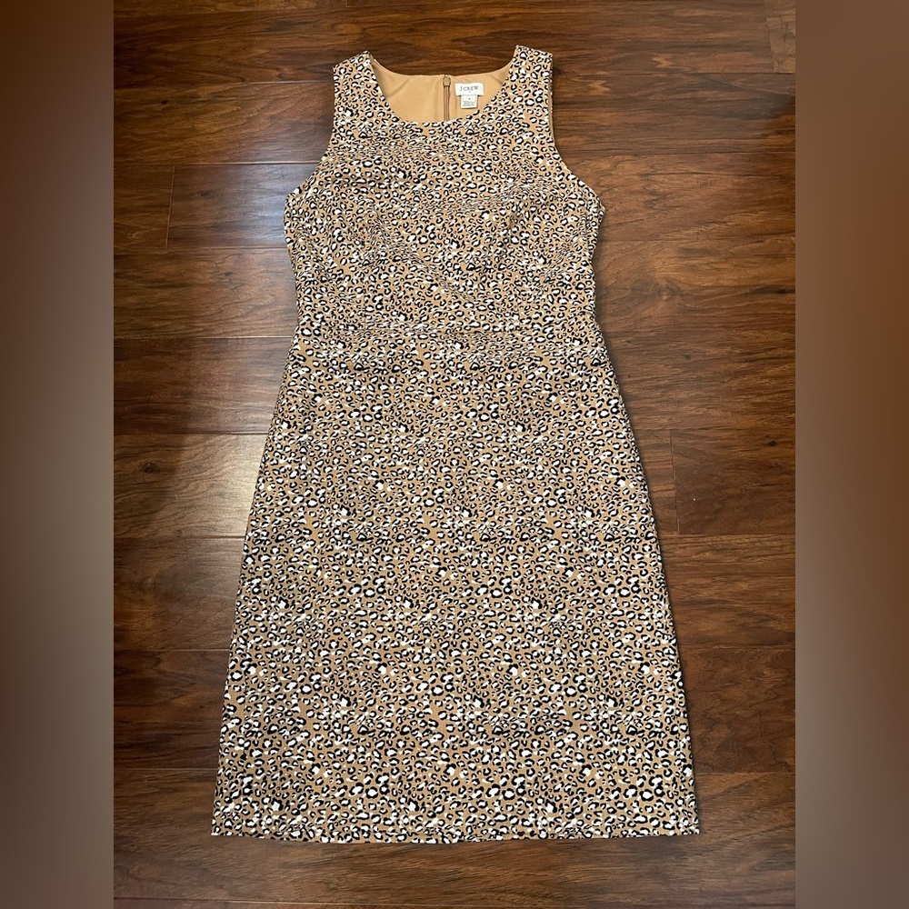 J. Crew Factory Leopard Print Sheath Dress Size 4